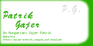 patrik gajer business card